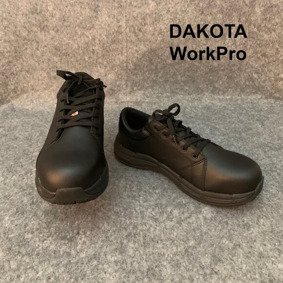 Dakota WorkPro Series NWOT Men’s Black Anti Slip Oxford Lace Up Safety Shoes - Picture 1 of 12